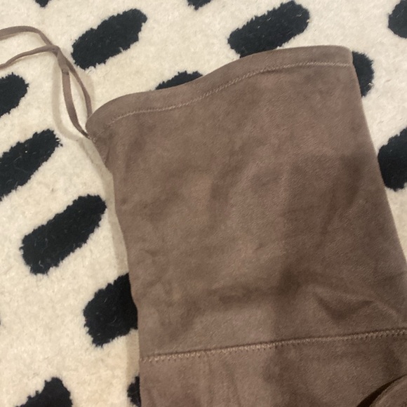 Catherine Malandrino Tie-Back Over the Knee Boots Taupe - Picture 4 of 12